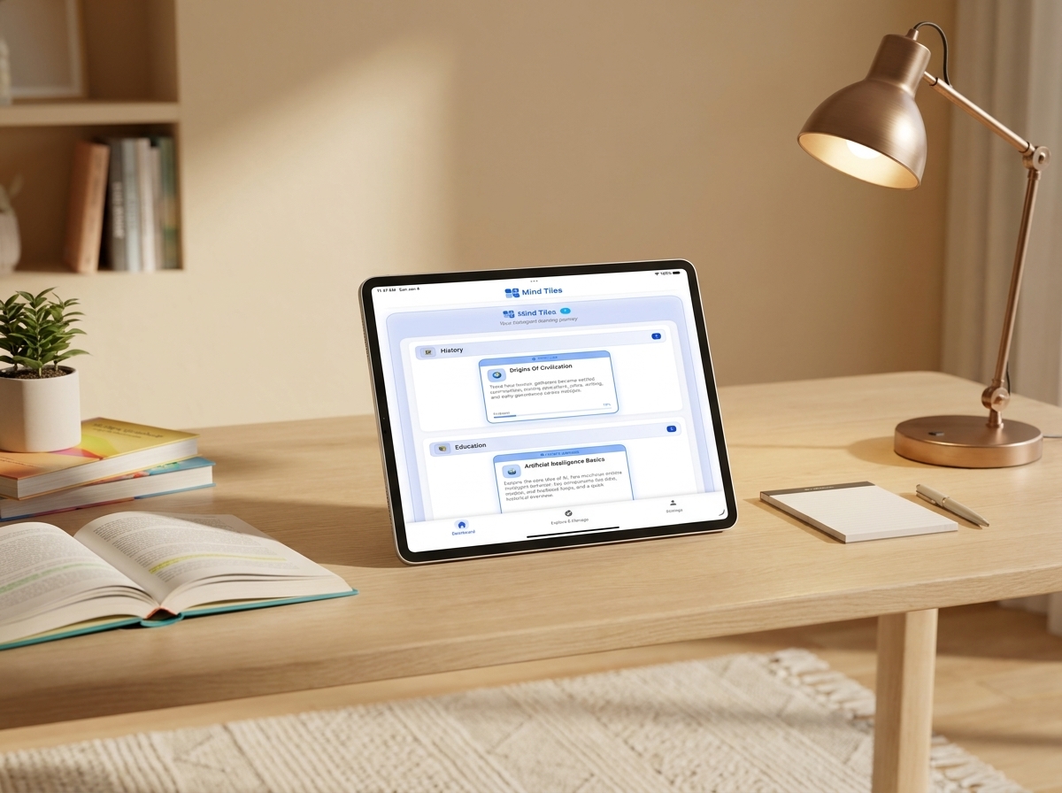 Mind Tiles 7-day free trial signup screen on a laptop