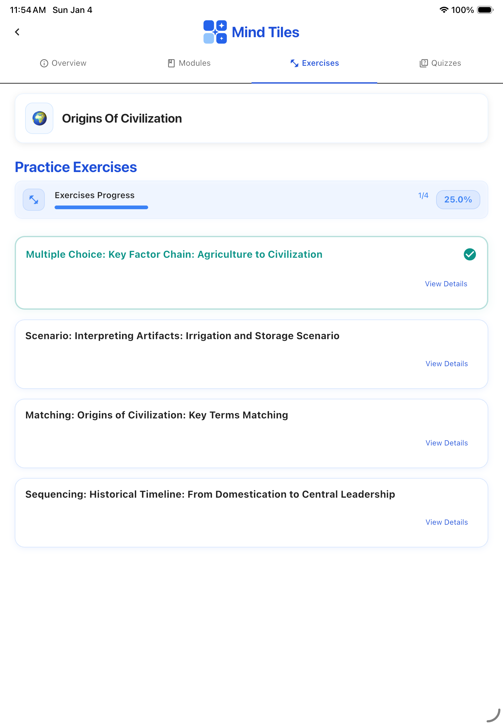 Interactive Exercises - Light Mode