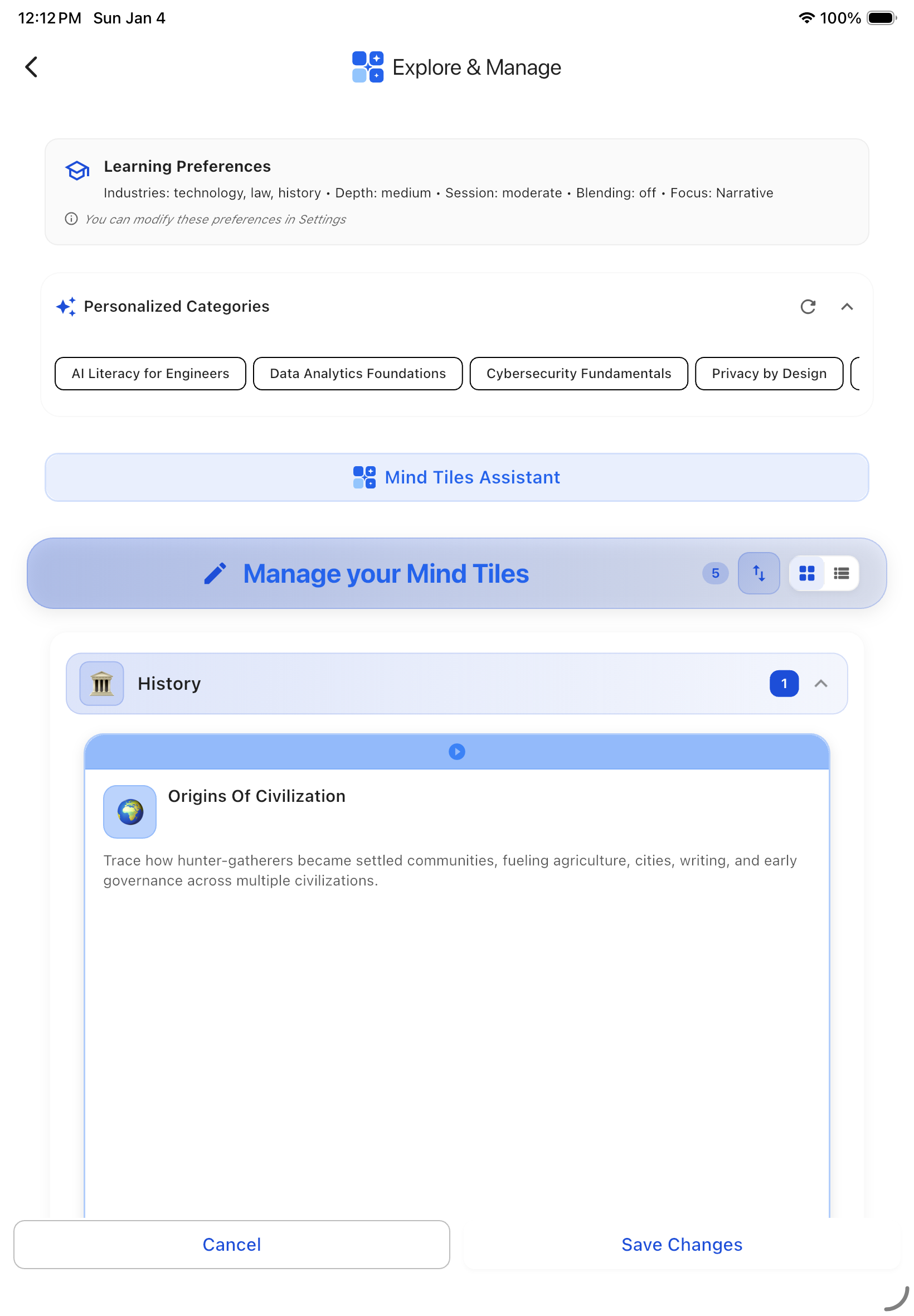Explore Topics - Light Mode